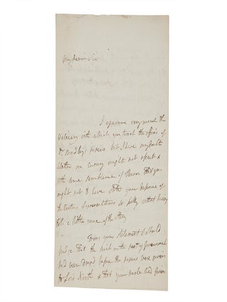 Item #5001006 Autograph letter signed, to an unnamed correspondent, actually the Rev. Daniel...
