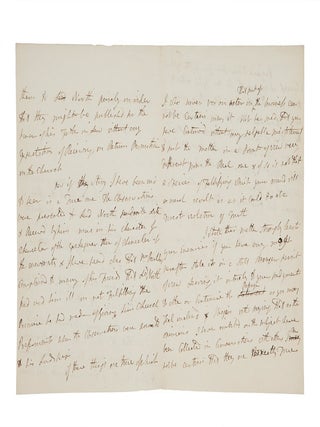Autograph letter signed, to an unnamed correspondent, actually the Rev. Daniel Lysons.