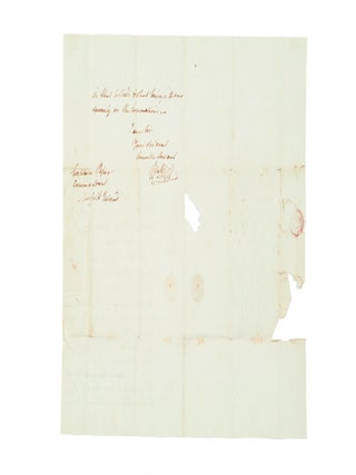 Autograph letter signed, to Captain John Piper, Commandant at Norfolk Island.