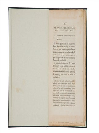Item #5001059 Sur le banc du naufrage et sur le sort de M. de la Perouse [extract from 'Annales...