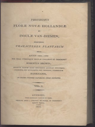 Item #5001060 Prodromus Florae Novae Hollandiae et Insulae Van-Diemen, exhibens characteres...