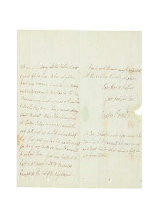Autograph letter signed, to his father.