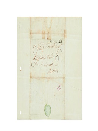 Autograph letter signed, to his father.