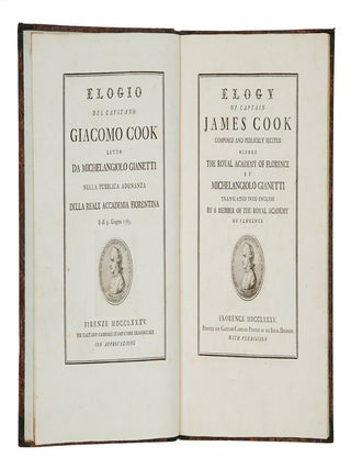 Item #5001066 Elogio del Capitano Giacomo Cook. COOK: MEMORIAL, Michelangiolo GIANETTI