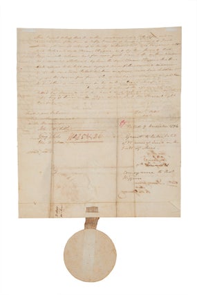 Land Grant to Zadoc Petit of twenty-five acres in the Field of Mars.