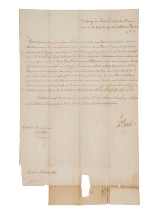Item #5001073 Land Grant to James Robbs of twenty-five acres in the Field of Mars. John HUNTER
