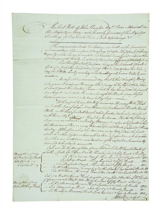 Item #5001074 A group of original manuscript Wills…. John HUNTER
