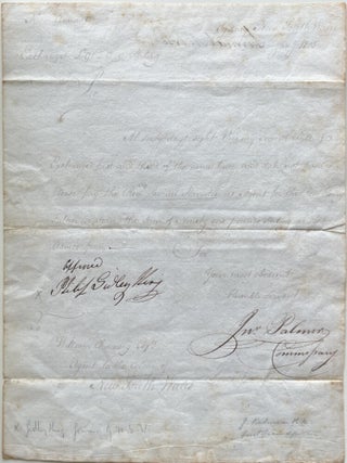 Item #5001087 Bill of Exchange authorised by King as governor, transmitting funds to Samuel...