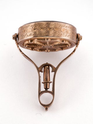 A gold pendant compass given to Lachlan Macquarie junior by Viscount Strathallan, inscribed "The gift of Visct. Strathallan to L. Macquarie Esqr. 1825".
