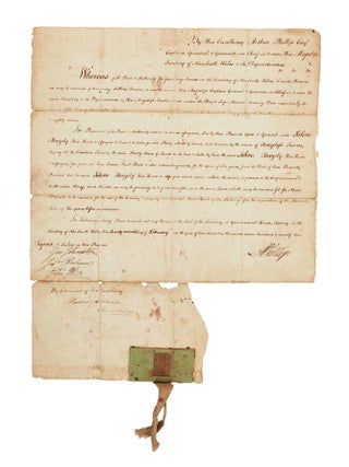 Item #5001124 Land Grant of thirty acres to John Bazely at Eastern Farms. Governor Arthur PHILLIP