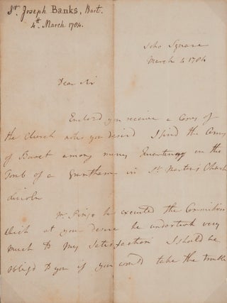 Item #5001126 Autograph letter signed on the production of the Royal Society Medal in honour of...