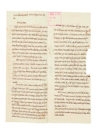 Item #5001137 Autograph letter signed to Henri de Freycinet, with a full transcription of a...