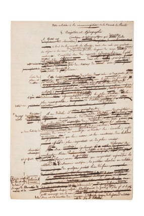 Item #6000012 'Note relative à la circumnavigation de la Corvette la Bonite' [Notes relating to...