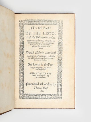Item #6000052 The first Booke of the Historie of the Discoverie and Conquest of the East Indias,...