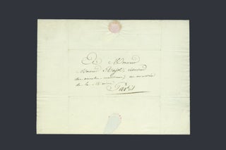Item #6000069 ALS written on board the Thétis. Hyacinthe de BOUGAINVILLE, Guy de TARADEL